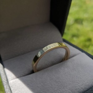 Bague forgée or jaune