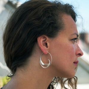 Boucles d'oreilles créoles uniques fagus